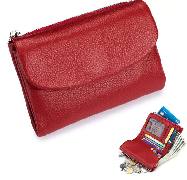 🔥⏰Unisex Pebble Real Leather RFID Wallet🔥