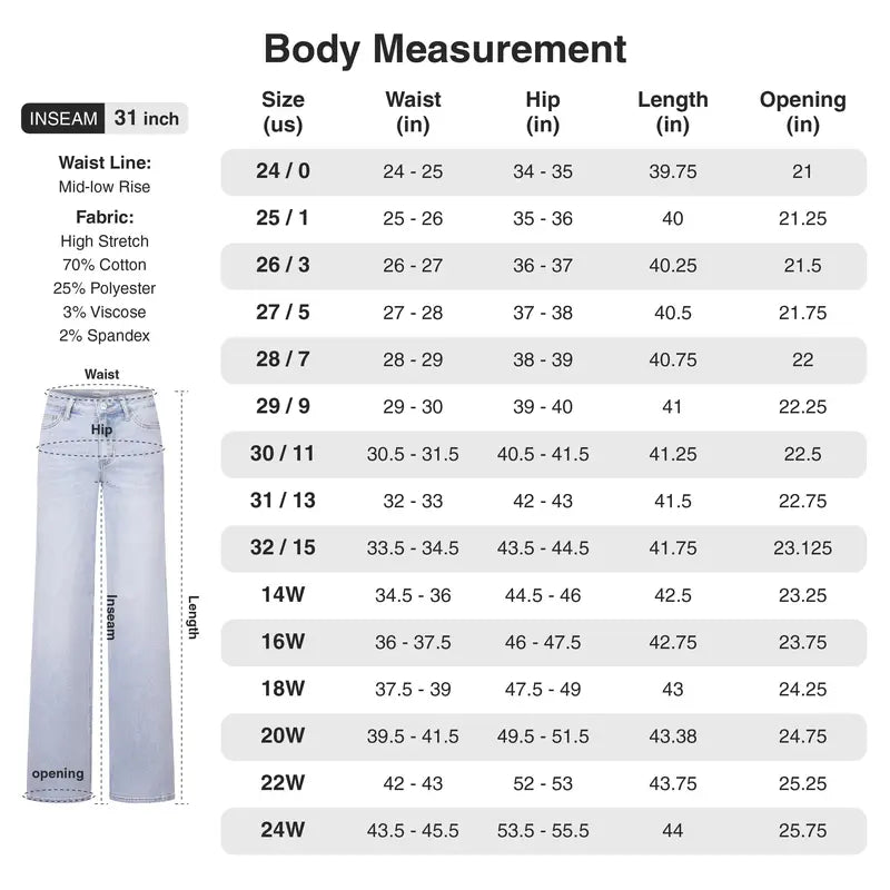 ✨✨Mid-low Rise Baggy Jeans Stretchy Wide Leg for Women Distressed Pants Womenswear Bottom Lady Basic Minimalist Comfortable Denim Tummy Control Curve Hugging Plus Size Regular Size BBL Spring Fashion Daily Outfits