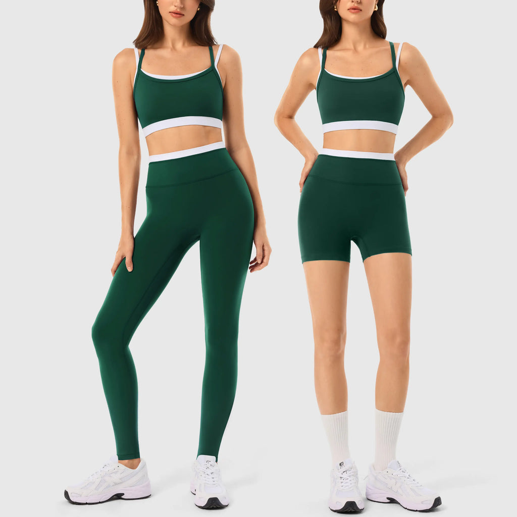 ✨✨Women's 2-Piece Matching Workout Set, Women's Clothes with Seamless Yoga Leggings & Padded Sports Bra for Gym Athletic Use