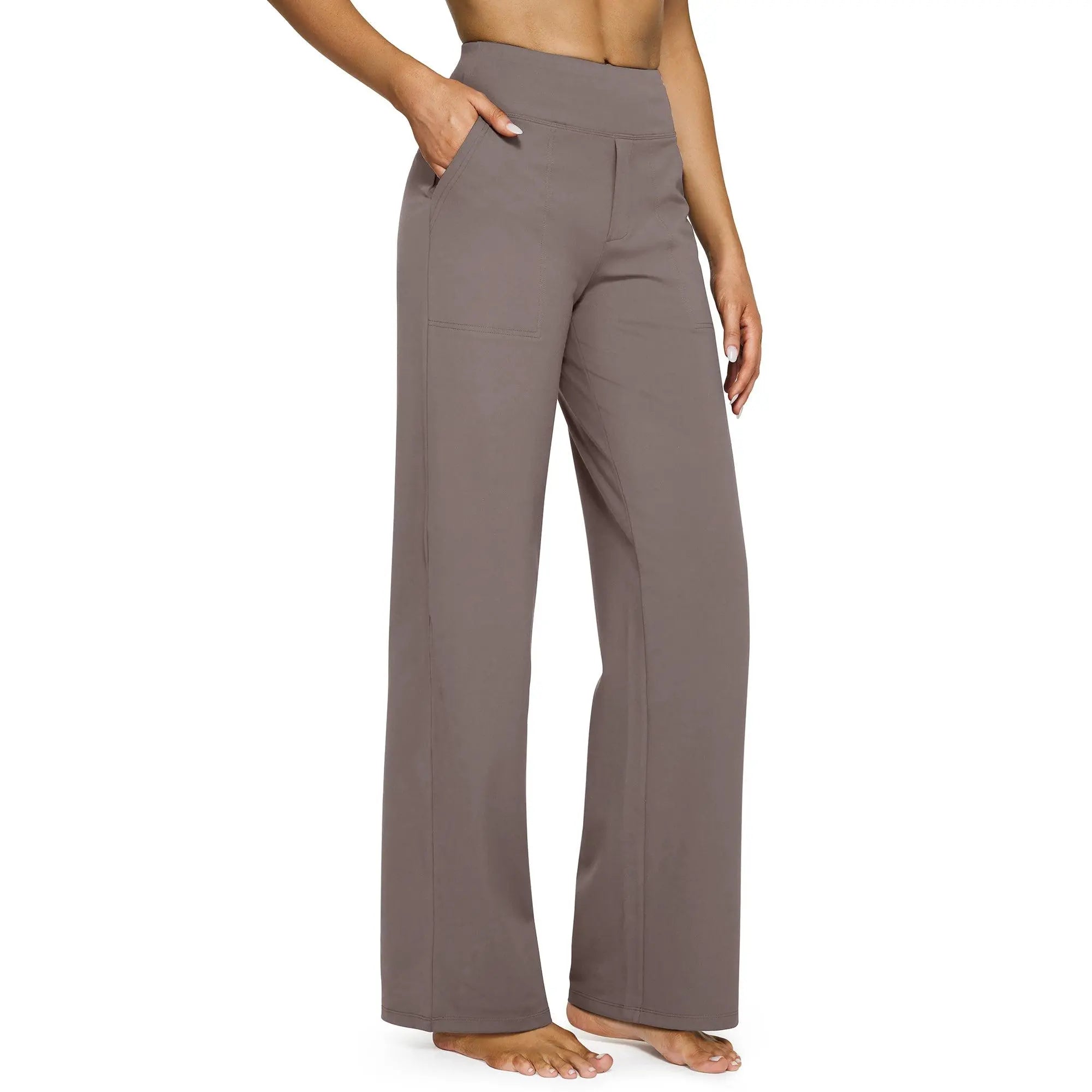 ✨✨Women's High Waist Wide Leg Yoga Pants - Soft Stretch, Pockets, Curvy Plus-Size Clothes, Business Casual Pants for Women, Chic Daily Outfit EverGoing 2026