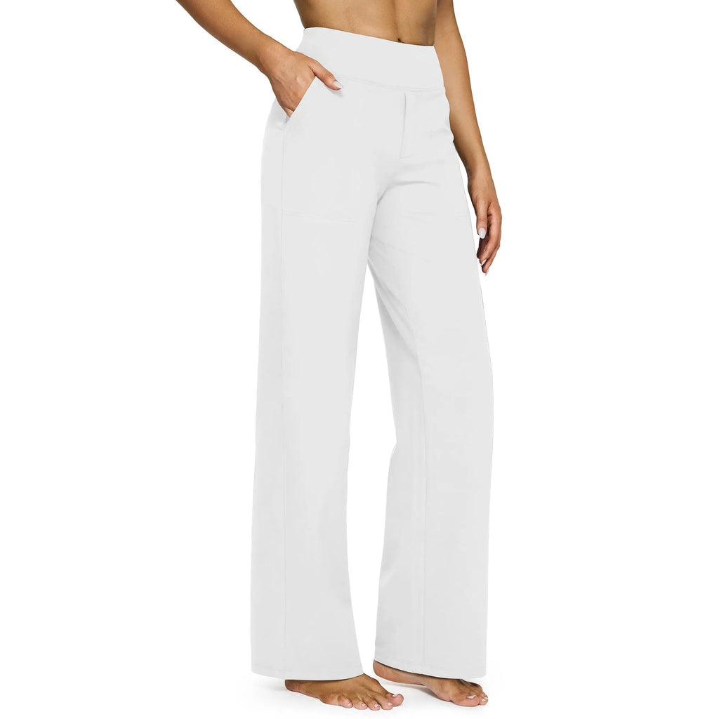 ✨✨Women's High Waist Wide Leg Yoga Pants - Soft Stretch, Pockets, Curvy Plus-Size Clothes, Business Casual Pants for Women, Chic Daily Outfit EverGoing 2026