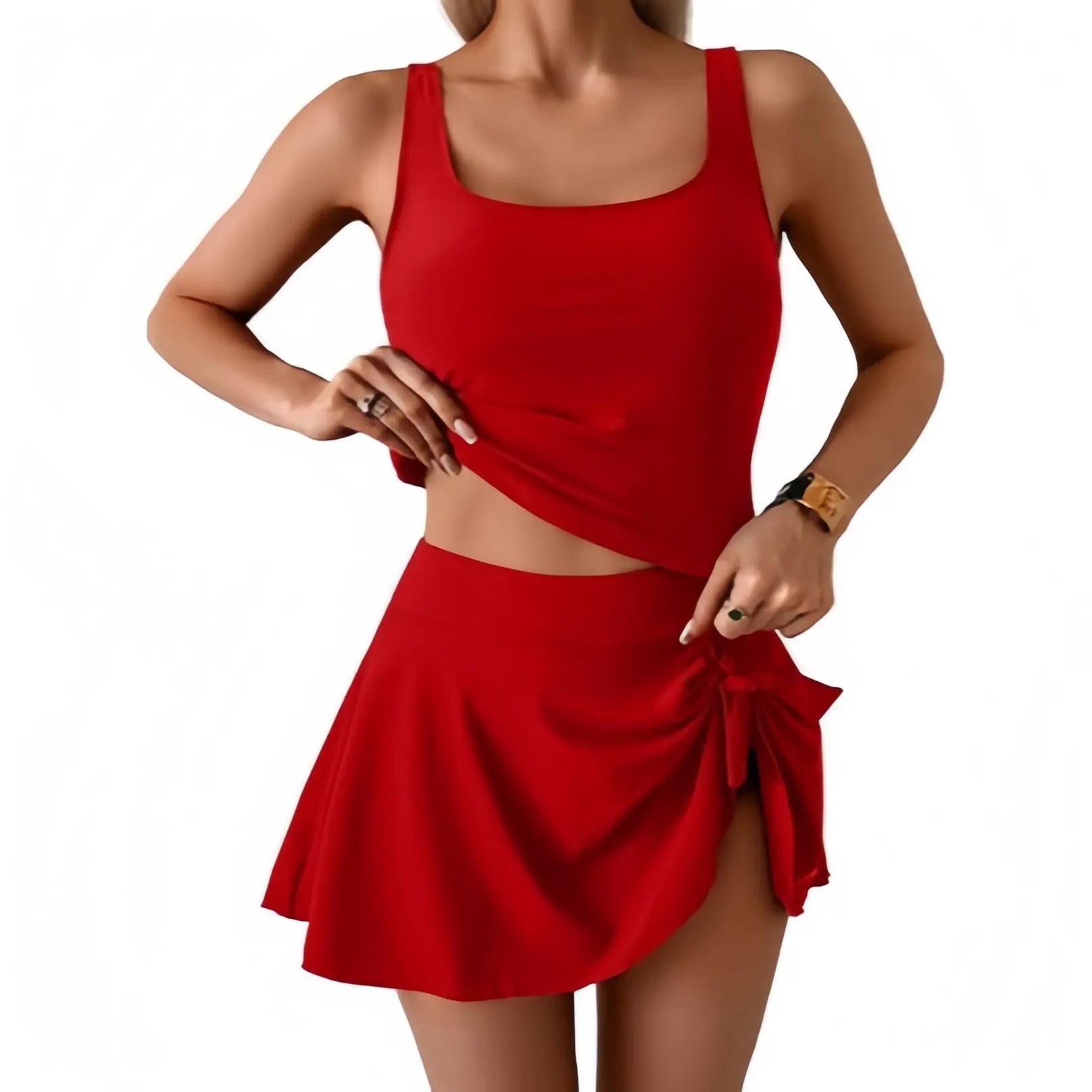 ✨✨Tankini Swimsuit for Women TummyControl Two Piece Bathing Suit High WaistedTank Top with Swim Skirt Swimdress #DealsFor You Days
