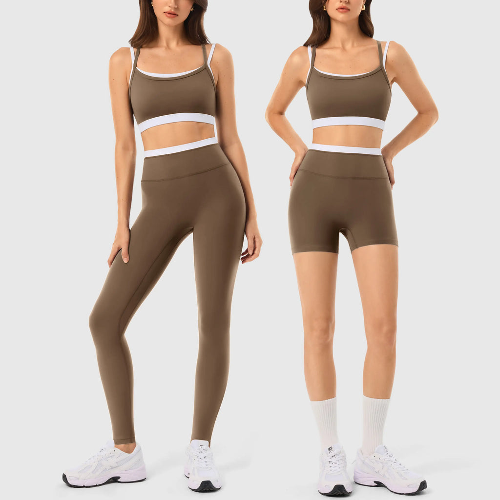✨✨Women's 2-Piece Matching Workout Set, Women's Clothes with Seamless Yoga Leggings & Padded Sports Bra for Gym Athletic Use