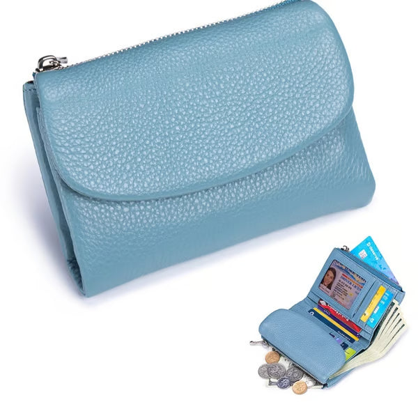 🔥⏰Unisex Pebble Real Leather RFID Wallet🔥