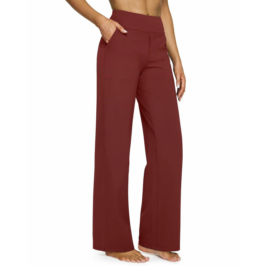 ✨✨Women's High Waist Wide Leg Yoga Pants - Soft Stretch, Pockets, Curvy Plus-Size Clothes, Business Casual Pants for Women, Chic Daily Outfit EverGoing 2026