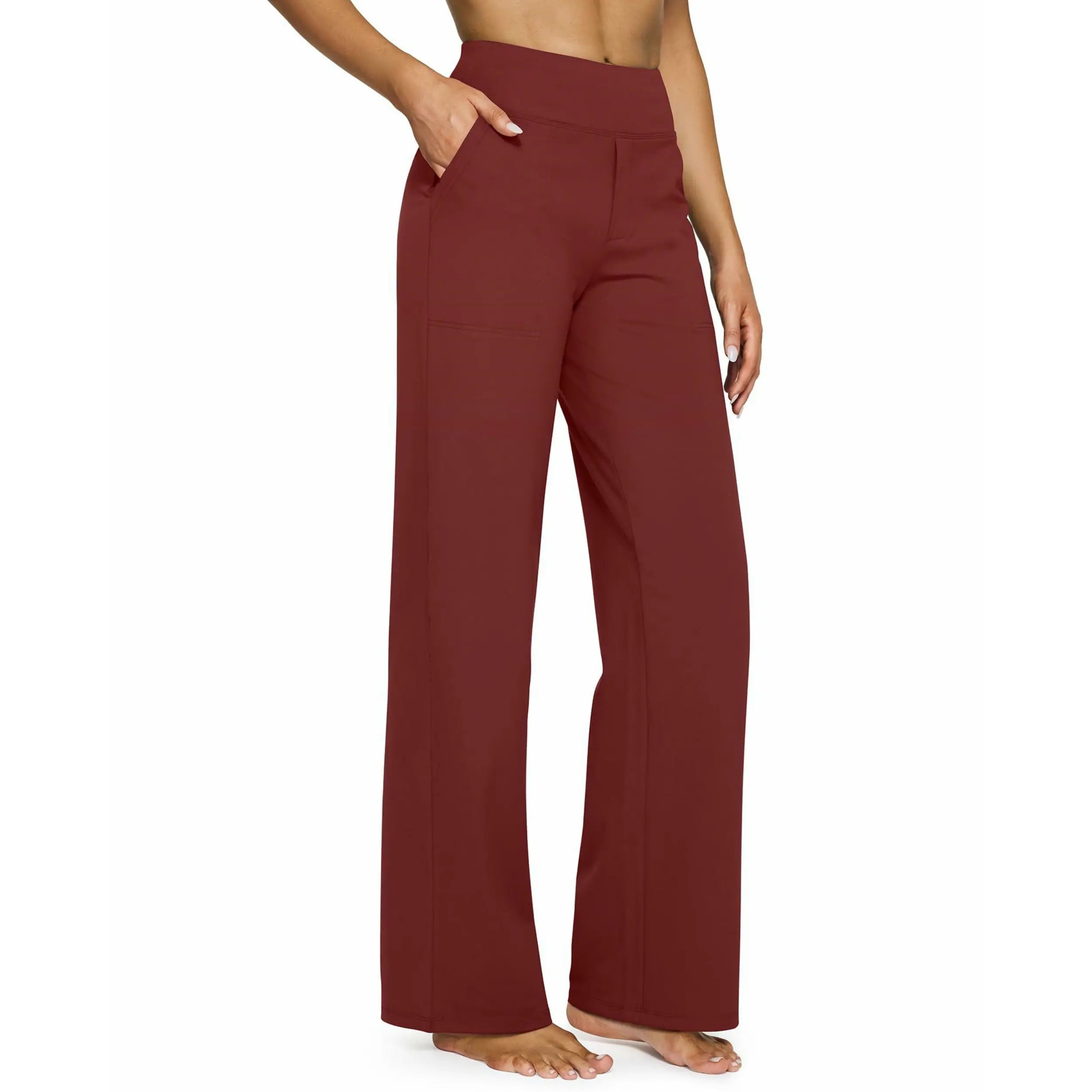 ✨✨Women's High Waist Wide Leg Yoga Pants - Soft Stretch, Pockets, Curvy Plus-Size Clothes, Business Casual Pants for Women, Chic Daily Outfit EverGoing 2026