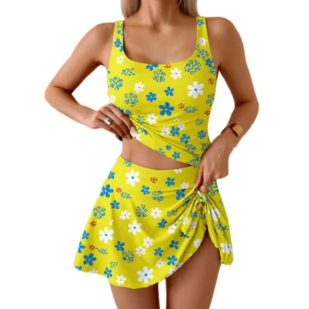 ✨✨Tankini Swimsuit for Women TummyControl Two Piece Bathing Suit High WaistedTank Top with Swim Skirt Swimdress #DealsFor You Days