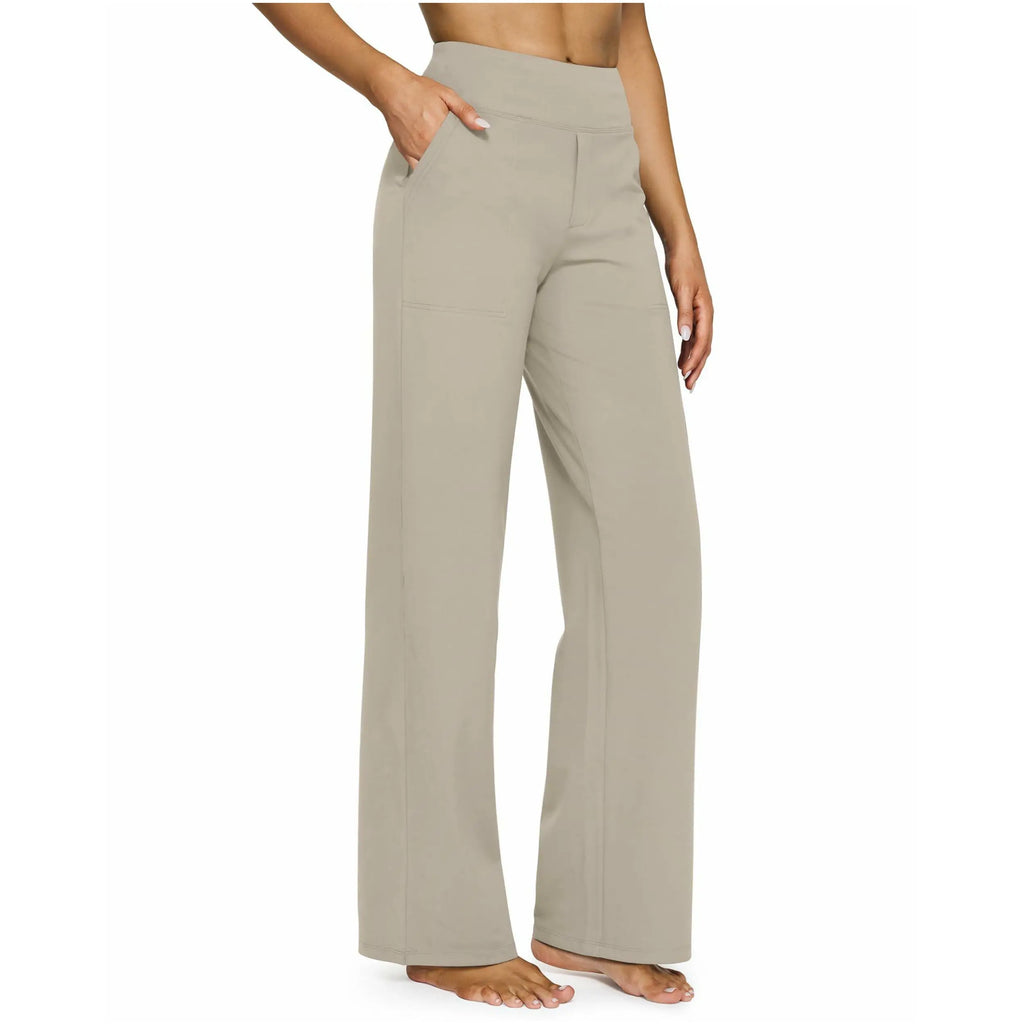 ✨✨Women's High Waist Wide Leg Yoga Pants - Soft Stretch, Pockets, Curvy Plus-Size Clothes, Business Casual Pants for Women, Chic Daily Outfit EverGoing 2026