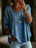 ✨✨New Arrivals🔥 Women's Vintage Casual Loose Linen Blouse Shirt