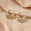 ✨✨Vintage Gold Flower Hoop Earrings