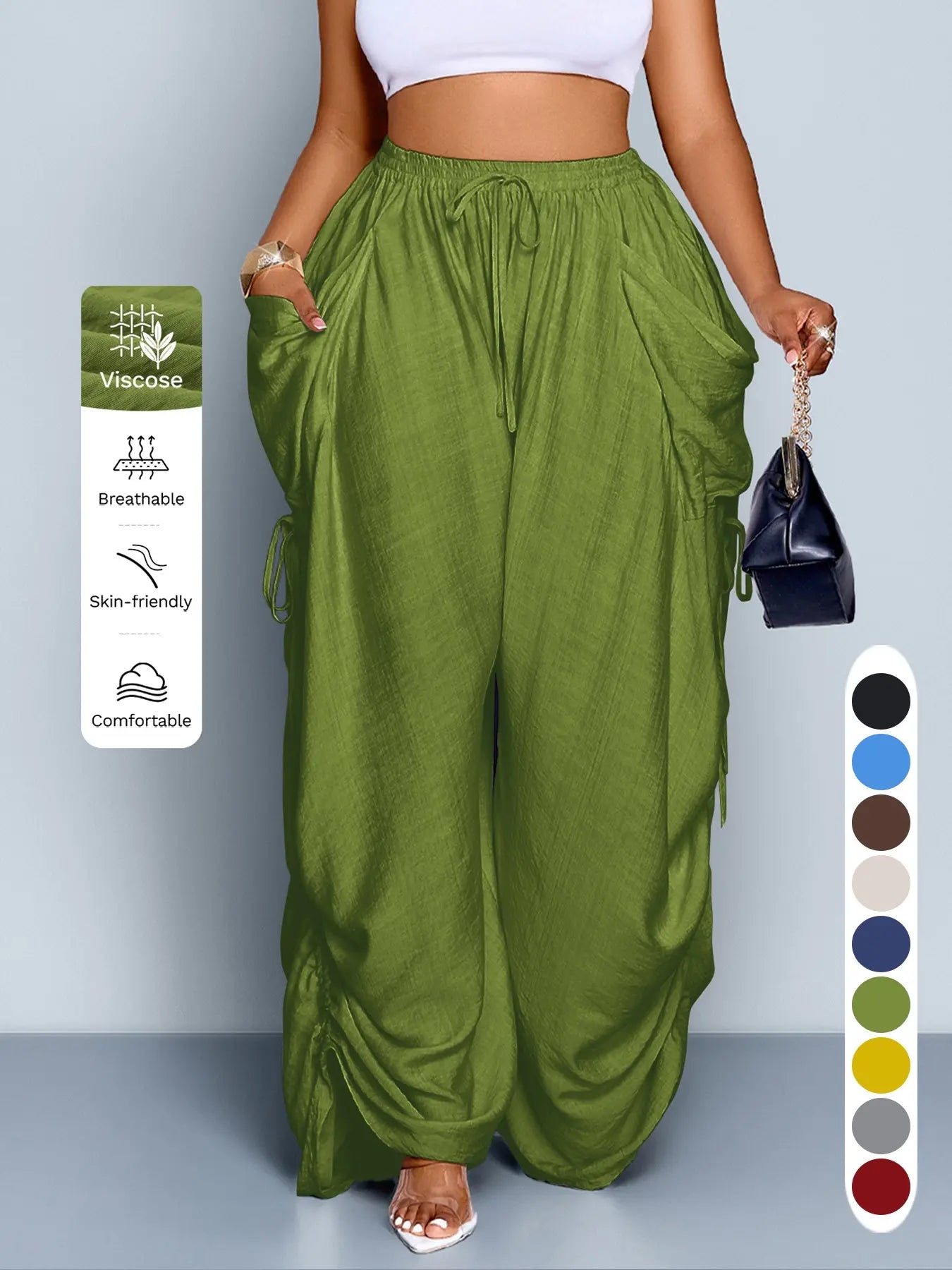 ✨✨Women's Casual Loose-Fit Wide Leg Pants - All-Season Comfort