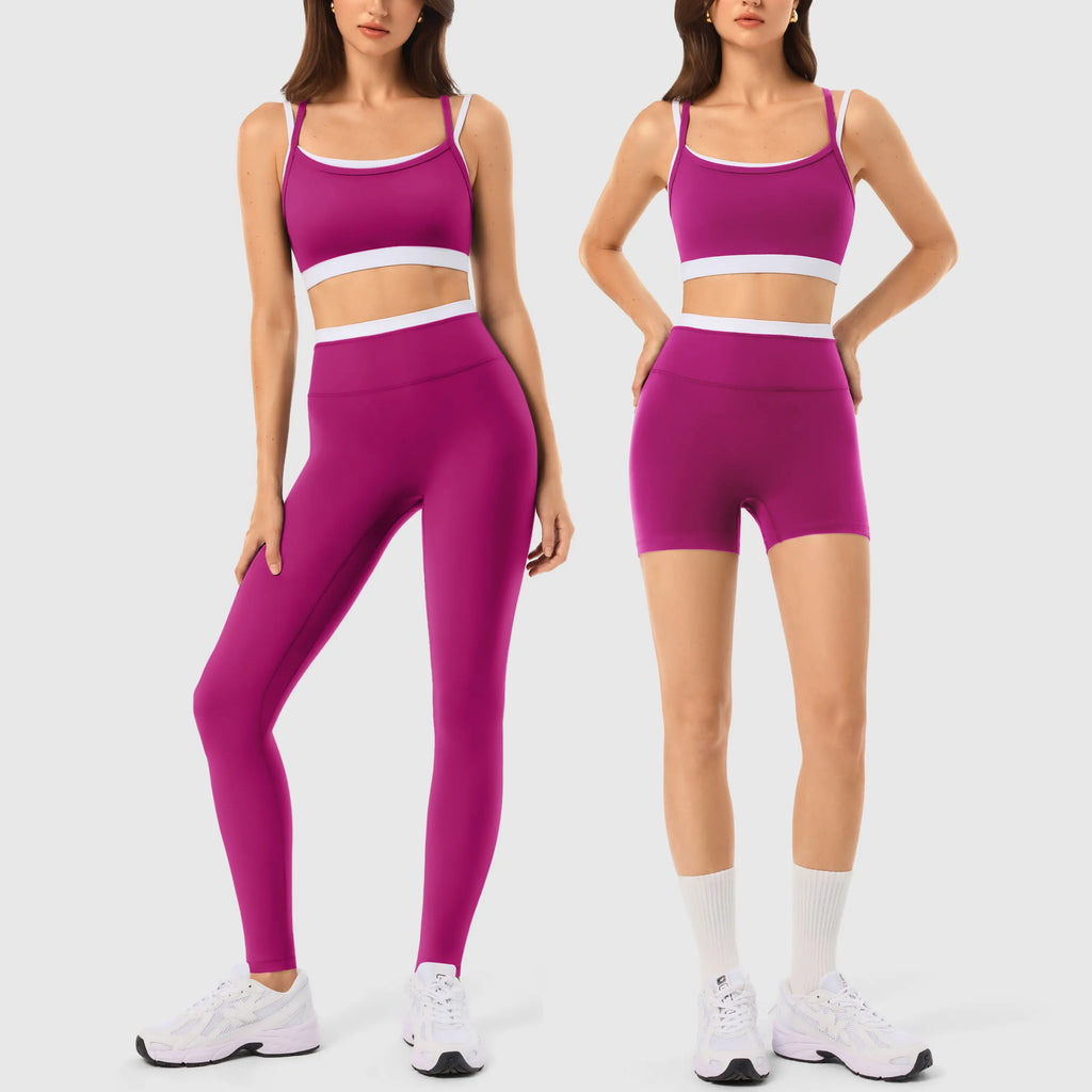 ✨✨Women's 2-Piece Matching Workout Set, Women's Clothes with Seamless Yoga Leggings & Padded Sports Bra for Gym Athletic Use