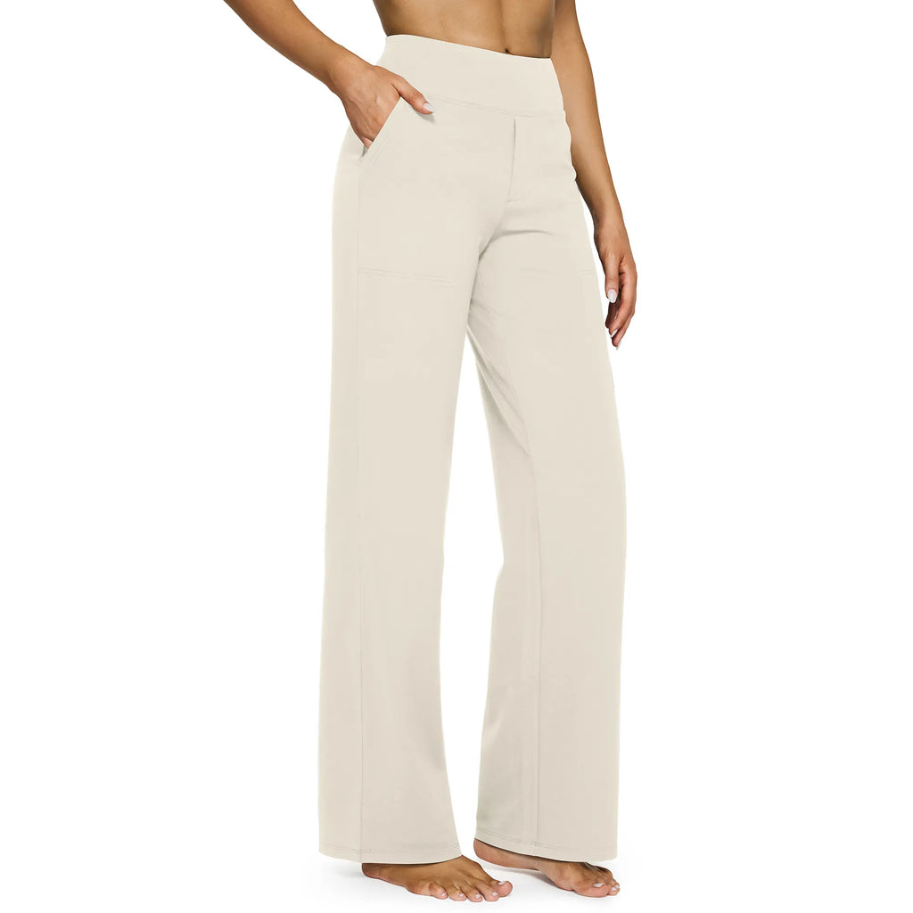 ✨✨Women's High Waist Wide Leg Yoga Pants - Soft Stretch, Pockets, Curvy Plus-Size Clothes, Business Casual Pants for Women, Chic Daily Outfit EverGoing 2026