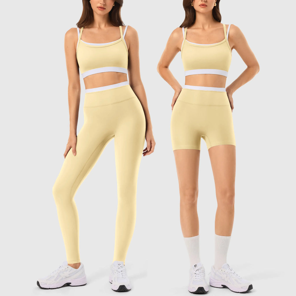 ✨✨Women's 2-Piece Matching Workout Set, Women's Clothes with Seamless Yoga Leggings & Padded Sports Bra for Gym Athletic Use