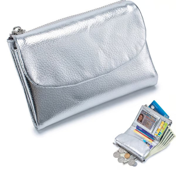 🔥⏰Unisex Pebble Real Leather RFID Wallet🔥