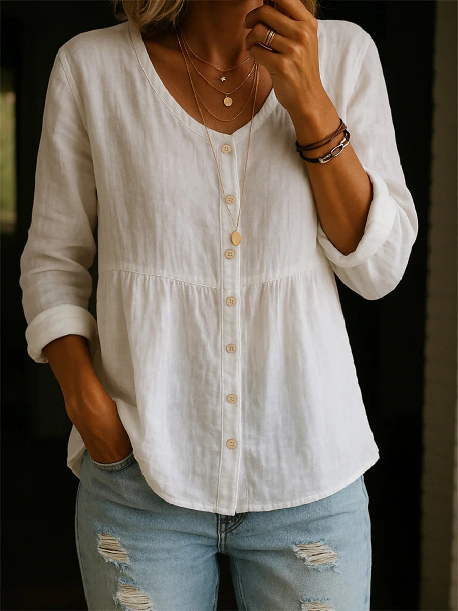 ✨✨Buy 2 Pcs Free Shipping - Women's Linen And Cotton Shirt