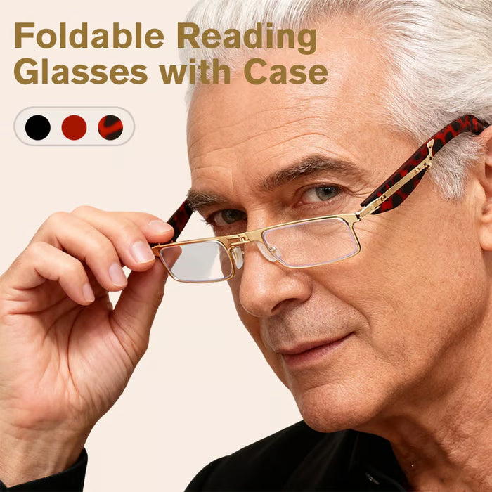 🏆Foldable Anti-Blue Light Reading Glasses with Case