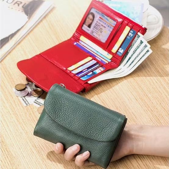 🔥⏰Unisex Pebble Real Leather RFID Wallet🔥