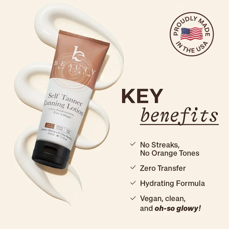 ✨✨Self Tanner Body Lotion - Best Gradual Natural Bronzed Sunless Hydrating Streak Free Tanning Glow Made in USA, Vegan Cruelty Free