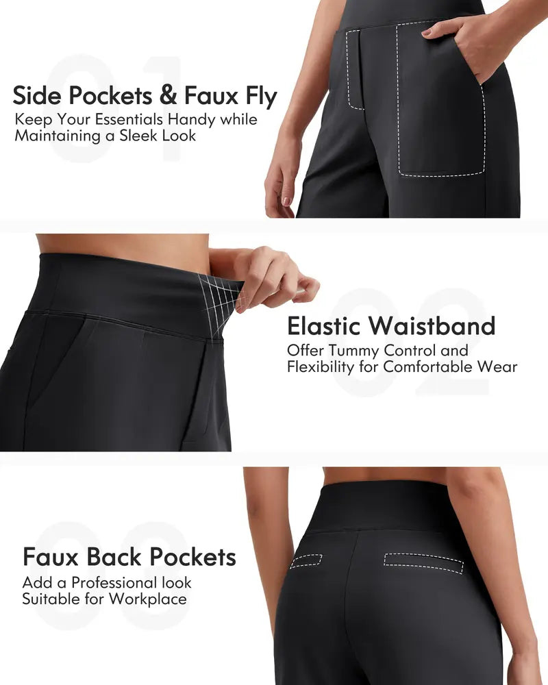 ✨✨Womens High Waist Wide Leg Yoga Shorts 4"/5" Inseam Casual Comfy Pocket Shorts Workout Lounge