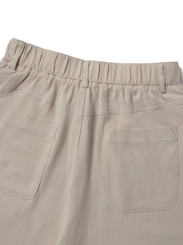 ✨✨Women's Cotton Linen Palazzo Pants Summer Flowy Wide Straight Leg Beach Trousers With Pocket Casual Solid Color Soft Elastic High Waist Lounge Pants
