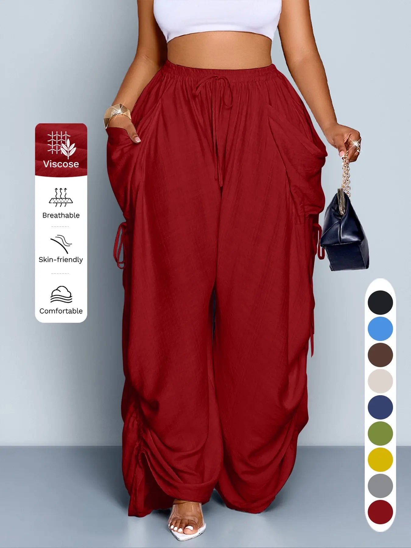 ✨✨Women's Casual Loose-Fit Wide Leg Pants - All-Season Comfort