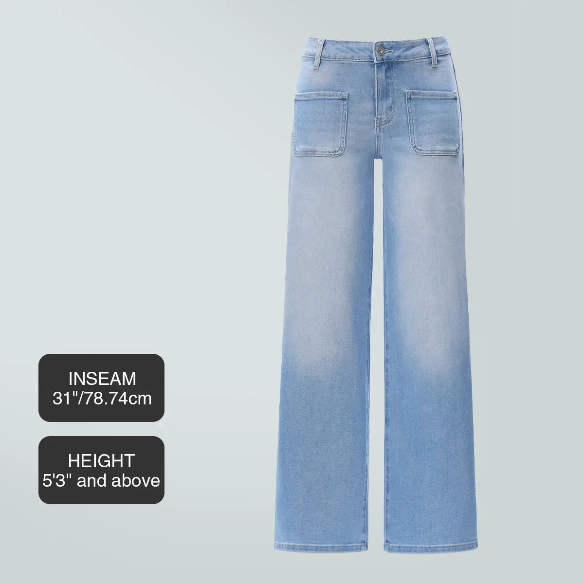 ✨✨Mid-low Rise Baggy Jeans Stretchy Wide Leg for Women Distressed Pants Womenswear Bottom Lady Basic Minimalist Comfortable Denim Tummy Control Curve Hugging Plus Size Regular Size BBL Spring Fashion Daily Outfits