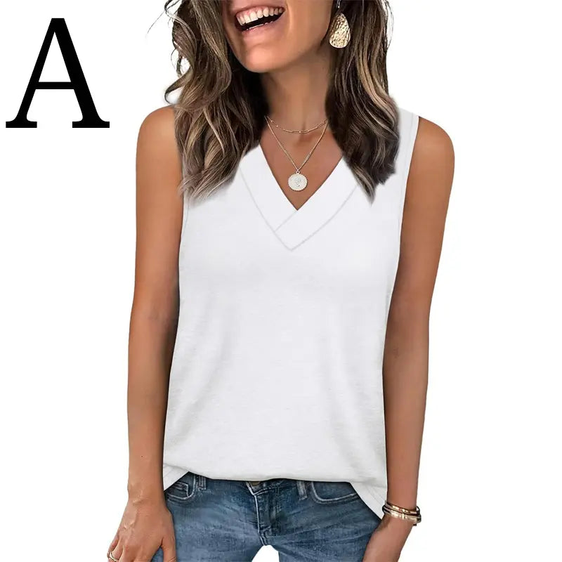 ✨✨Women's Summer V Neck Tank Tops - Trendy Sleeveless Tee