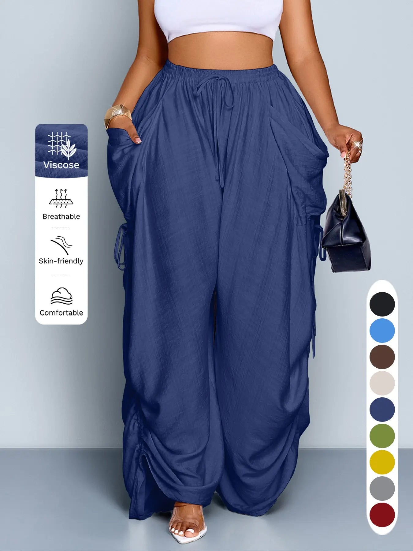 ✨✨Women's Casual Loose-Fit Wide Leg Pants - All-Season Comfort