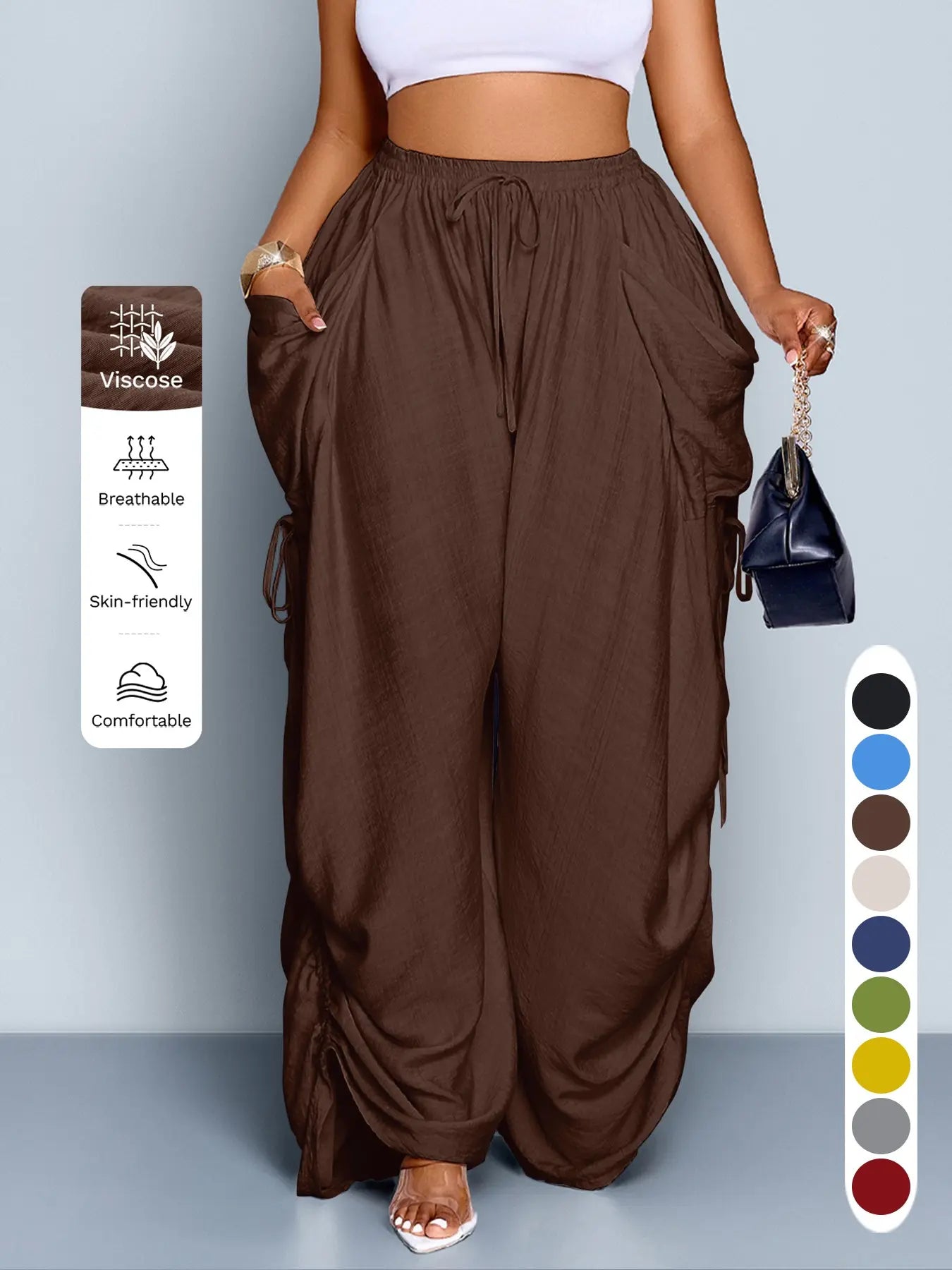 ✨✨Women's Casual Loose-Fit Wide Leg Pants - All-Season Comfort