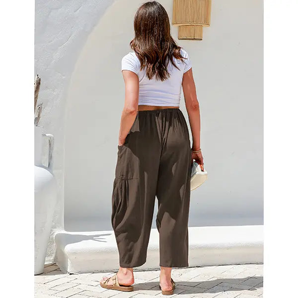 ✨✨Women's Linen Wide Leg Pants - Casual Palazzo Harem