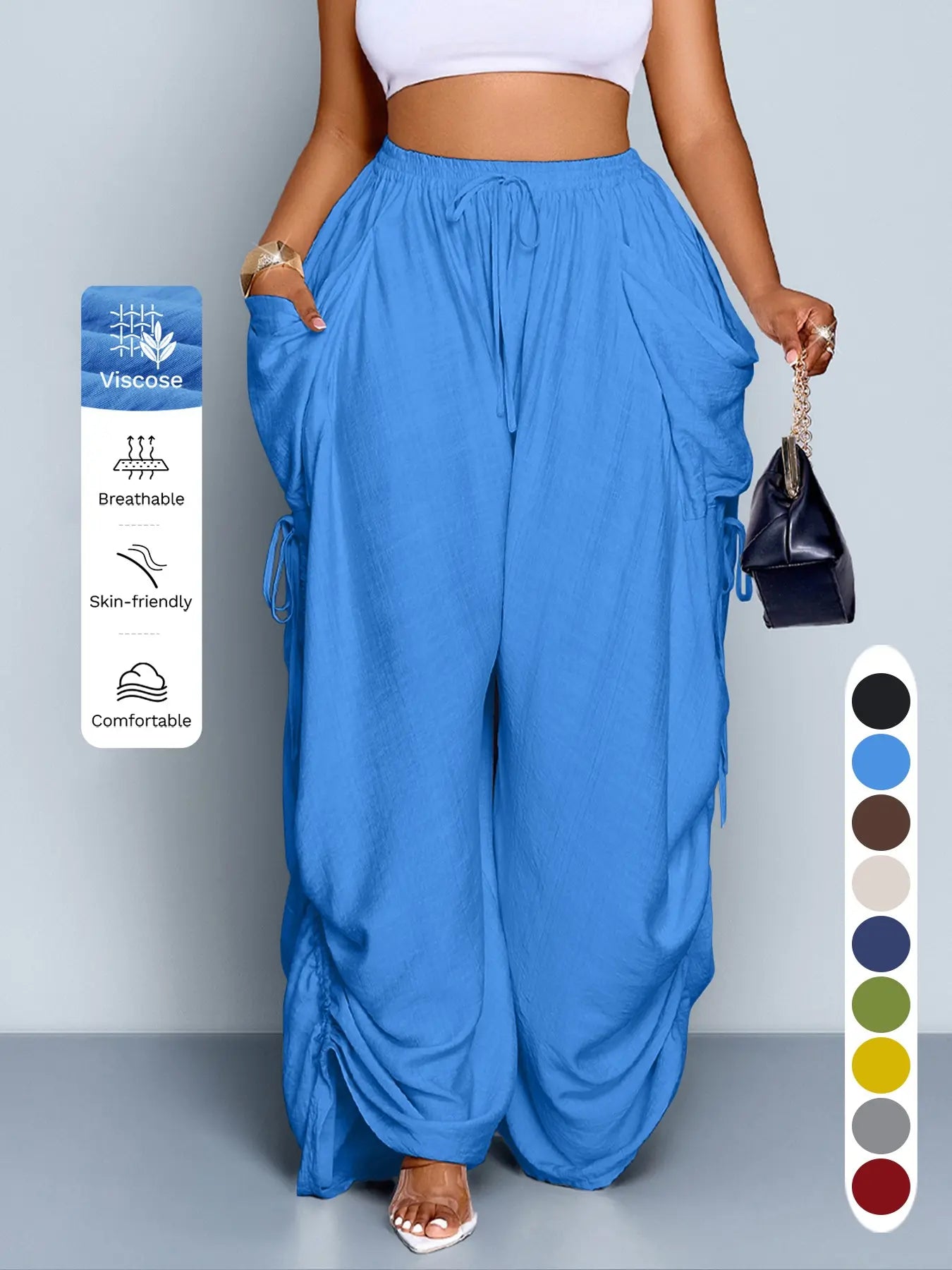 ✨✨Women's Casual Loose-Fit Wide Leg Pants - All-Season Comfort