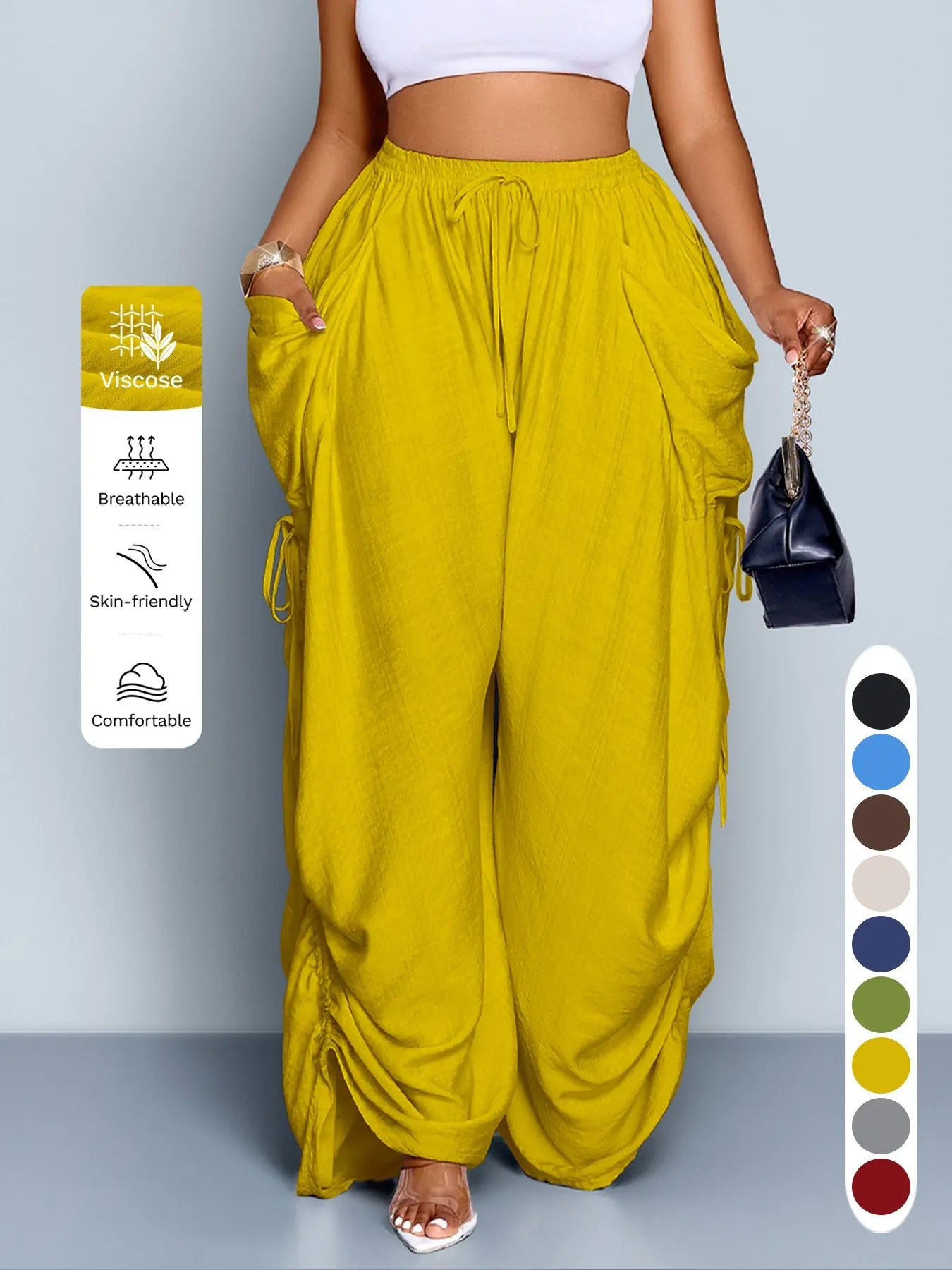 ✨✨Women's Casual Loose-Fit Wide Leg Pants - All-Season Comfort